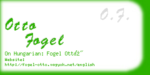 otto fogel business card